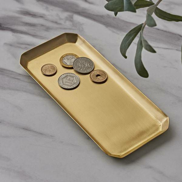 キャッシュトレー キャッシュ トレイ ガラス 真鍮 ゴールド GOLD 金 約