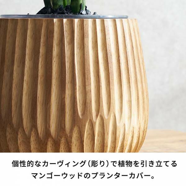 プランターカバー ウッドプランターカバー 天然木 木製 マンゴー