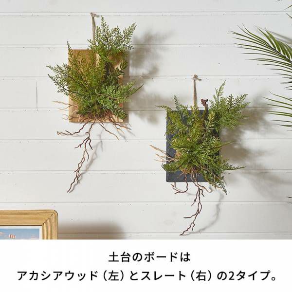 フェイクグリーン ウォールハンギング ファーン シダ スレート