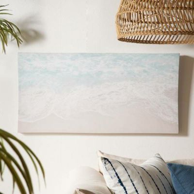 アートパネル 海 波 海岸 砂浜 海辺 キャンパス パネル 約 W 80cm D 40cm H 2.7cm 風景 アート キャンパスアート 爽やか サーフ 絵画 壁掛け 壁飾り アートボード ウォール デコレーション インテリア おしゃれ 北欧
