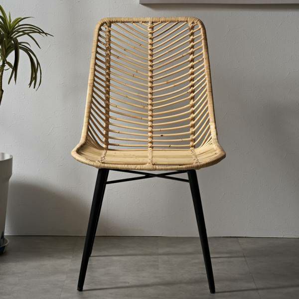 ラタンチェア チェア チェアー 1脚 単品 ラタン 籐 取り外しクッション