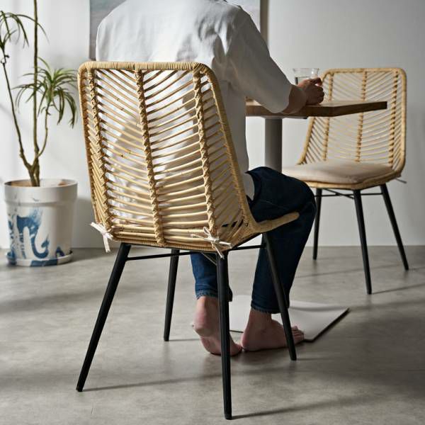 ラタン家具 ラタンリクライニングチェア 藤家具 床から座面まで
