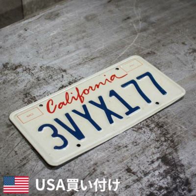 ナンバープレート アメリカ直輸入中古品 カリフォルニア 幅30.5cm 奥行15.5cm 高さ1cm 看板 サインプレート ブルー スチール  ウォールデコレーション ヴィンテージ アンティーク レトロ おしゃれ かわいい アメリカ雑貨 アメリカン雑貨 西海岸 男前 us20133 ...