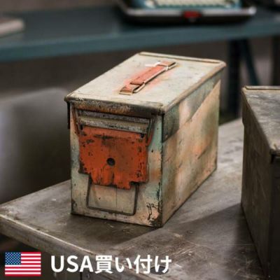 アメリカ製ヴィンテージ・スチールペーパー収納ボックス　残り1点 ツールボックス アメリカ直輸入中古品 収納ボックス 幅15.5cm