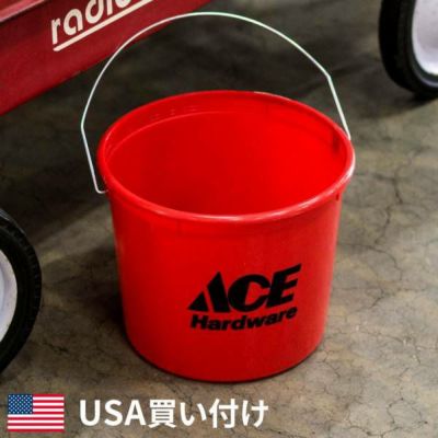 バケツ アメリカ直輸入新古品未使用品 コンテナ 幅22cm 奥行22cm 高さ18cm ごみ箱 プラスチック製 ace おしゃれ ヴィンテージ レトロ アメリカ雑貨 アメリカン雑貨 [us21015]