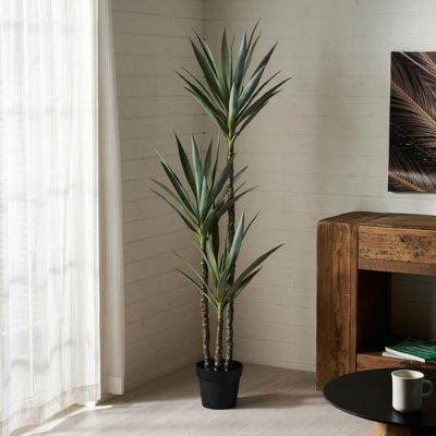 フェイクグリーン アガベ 高さ 155cm 観葉植物 グリーン フラワー 花 アーティフィシャルプランツ フェイクプランツ 多肉植物 造花 アートグリーン ディスプレイ ナチュラル 7号鉢 リビング 寝室 玄関 リゾート おし