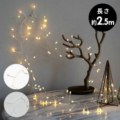 LEDライト クリスマス 電飾 LED ワイヤー 250cm 2.5m タイマー リモコン付き イルミネーション ライト USB クリスマスデコレーション 間接照明 オブジェ インテリア ハロウィン パーティー 誕生日 おしゃれ 北欧 シ