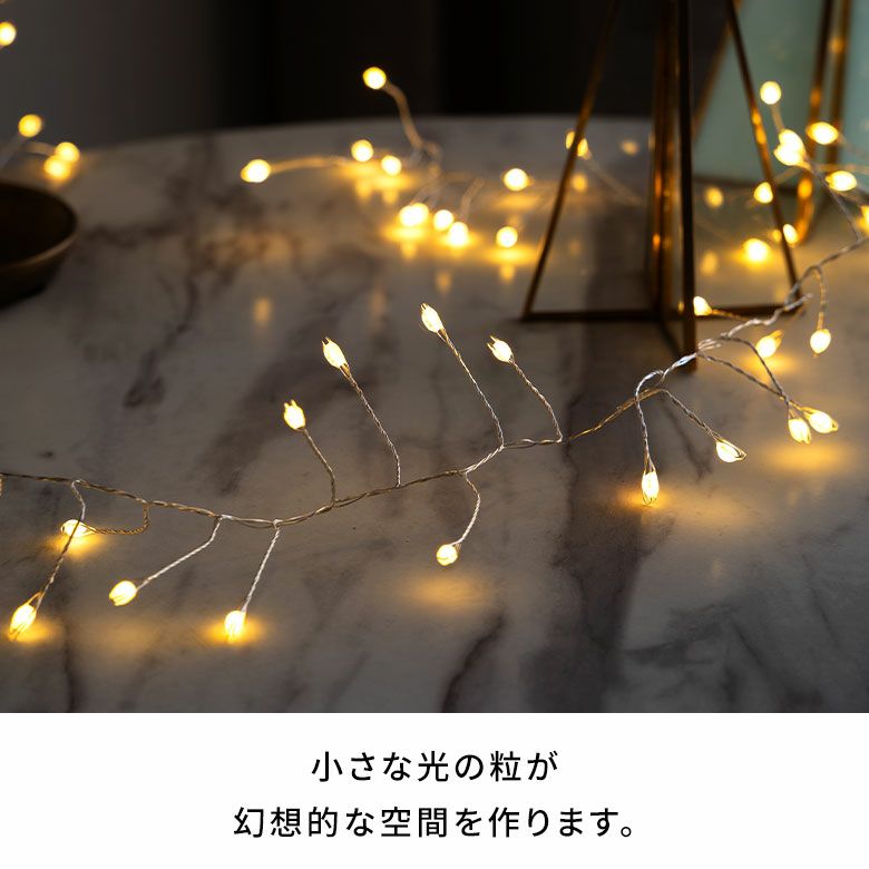 LEDライト クリスマス 電飾 LED ワイヤー 250cm 2.5m タイマー 