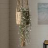 フェイクグリーンホワイトフラワー高さ75cm観葉植物グリーン花アーティフィシャルプランツフェイクプランツ植物リーフ造花アートグリーンディスプレイナチュラルハンギングブッシュリビングリゾートおしゃれ北欧インテリア雑貨西海岸[94762]
