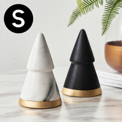 ツリー オブジェ セラミック Sサイズ 約 W 8cm D 8cm H 14cm クリスマスツリー クリスマスツリーオブジェ クリスマスグッズ 置き物 置物 陶磁器 磁器 デコレーション インテリア小物 ハンドメイド モダン スタイリッ