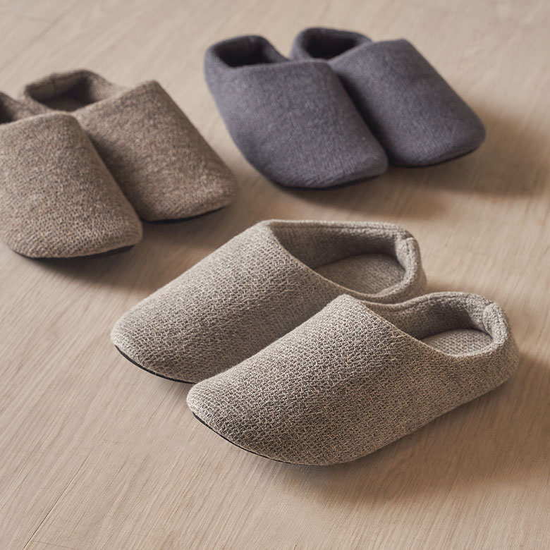 スリッパ日本製MADEINJAPANMサイズレディースメンズユニセックス23cm23.5cm24cm24.5cmルームシューズ軽量綿吸水性ウールのような洗濯可能ウォッシャブル洗えるKontexコンテックスラーナおしゃれ北欧雑貨インテリア西海岸[94792]