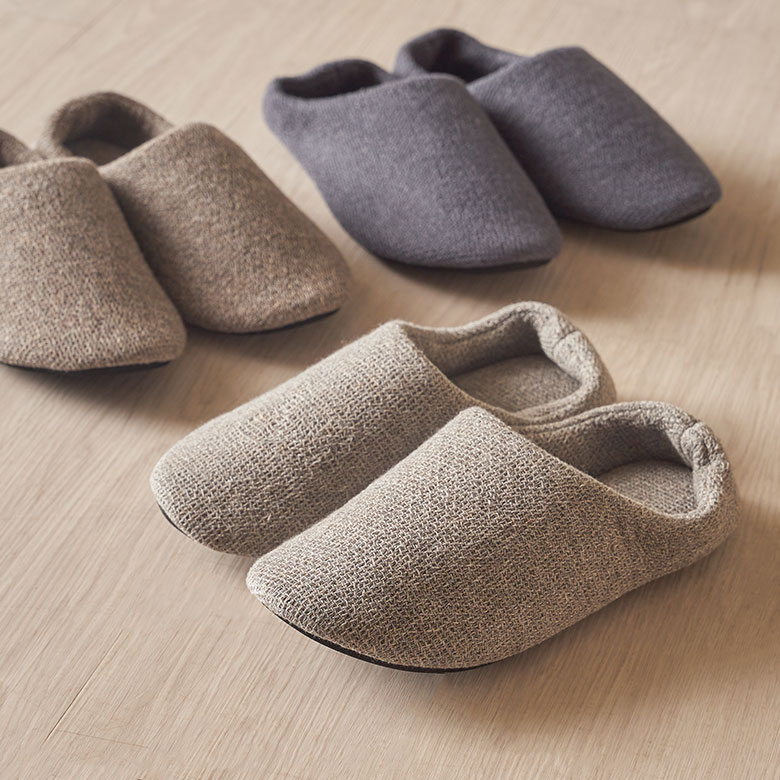 スリッパ日本製MADEINJAPANLサイズレディースメンズユニセックス25cm25.5cm26cm26.5cmルームシューズ軽量綿吸水性ウールのような洗濯可能ウォッシャブル洗えるKontexコンテックスラーナおしゃれ北欧雑貨インテリア西海岸[94793]