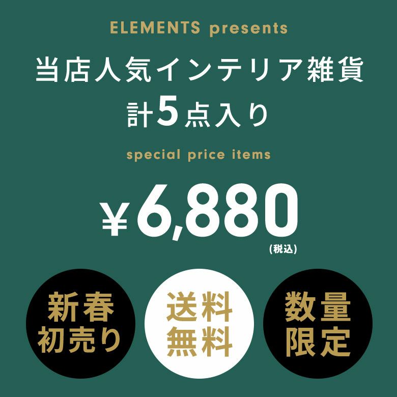 2024年新春初売り福袋5点入り送料無料福袋初売りHAPPYBAG生活雑貨雑貨インテリア大入り年末年始西海岸塩系男前ELEMENTS[hb2024-e6880]