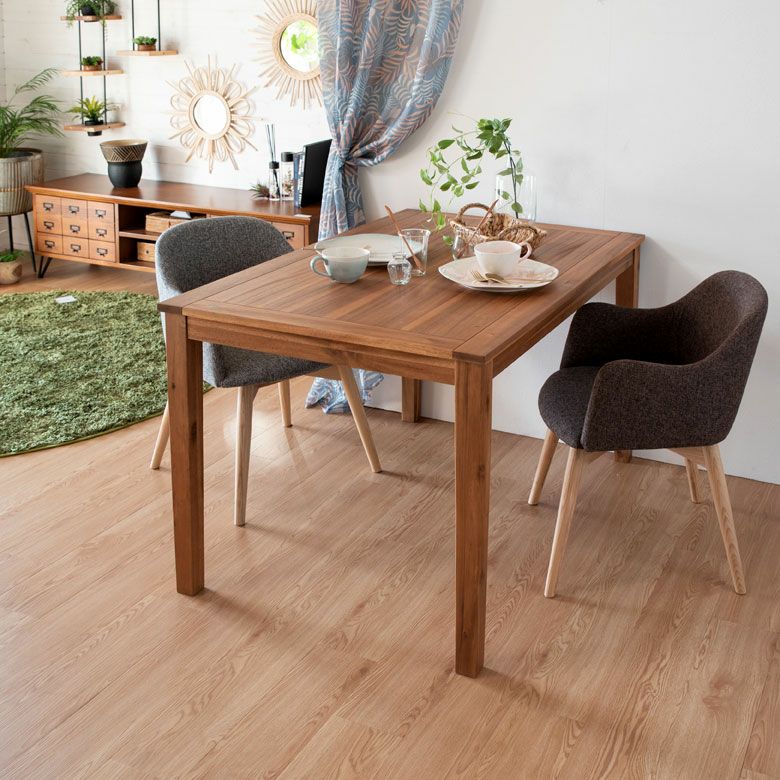 ダイニングテーブル 木製 120×80 長方形 4人掛け テーブル 食卓 天然木