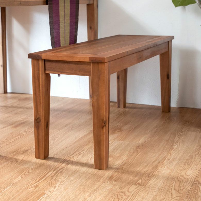 ベンチ木製104×35長方形2人掛け[91389]【ベンチチェア食卓天然木ナチュラルアカシアウッドシンプル】