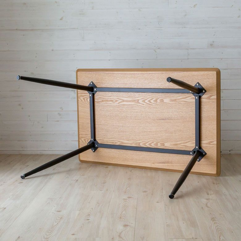 ダイニングテーブルテーブル２人掛け木製スチール[91428]【長方形コンパクトダイニングモダン食卓天然木おしゃれ】