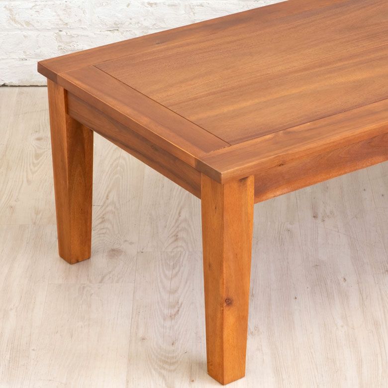 センターテーブルローテーブル木製長方形110×55cm[91442]【テーブル天然木ナチュラルアカシアウッドシンプル大きめ】