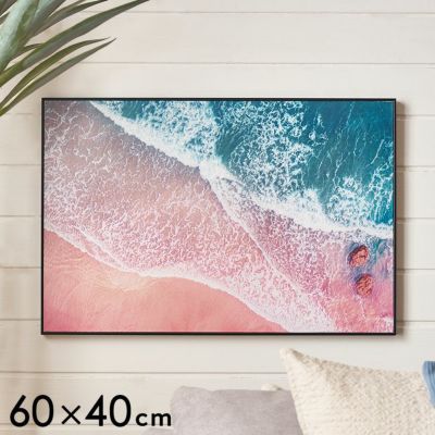 アートフレーム アートパネル 波 海 海岸 自然 キャンパス パネル 約 W 40cm D 60cm H 2cm ナチュラル 南国 アート キャンパスアート ウォール デコレーション インテリア 絵画 壁掛け 壁飾り アートボード おしゃれ