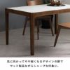 ダイニングテーブルテーブル2人4人用約W138cmD83cmH72cm木製ウッドラバーウッドダークブラウンストーン調セメント調コンクリート調リビングテーブルダイニングリビングモダンホテルライクおしゃれ北欧リゾート家具インテリア西海岸[set-84310]