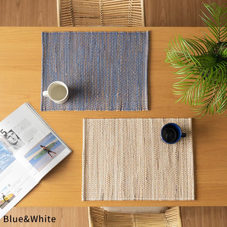 ランチョンマットシーグラスプレイスマット約W48cmD35cmH0.5cmプレースマットディスプレイマットテーブルコーディネートダイニングキッチンリビングテーブルディスプレイアートおしゃれ北欧リゾート雑貨インテリアメール便対応西海岸[1409]