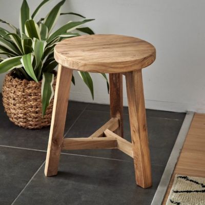 送料無料】天然木古材 スツール 椅子 サイドテーブル 無垢 木製