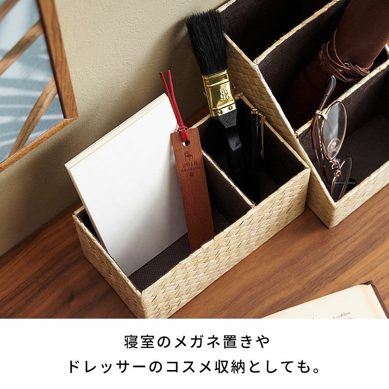 ペン立て マルチスタンドケース 小物収納 パンダン 約 W 18.5cm