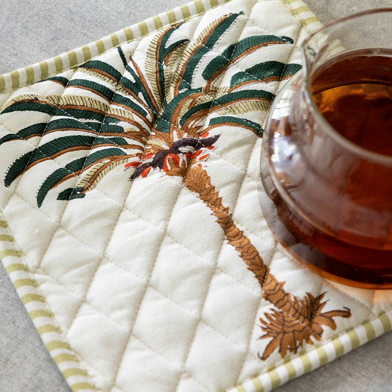 鍋敷き なべしき 鍋置き 鍋つかみ コットン 綿100% 約 W 20 cm D 20 cm