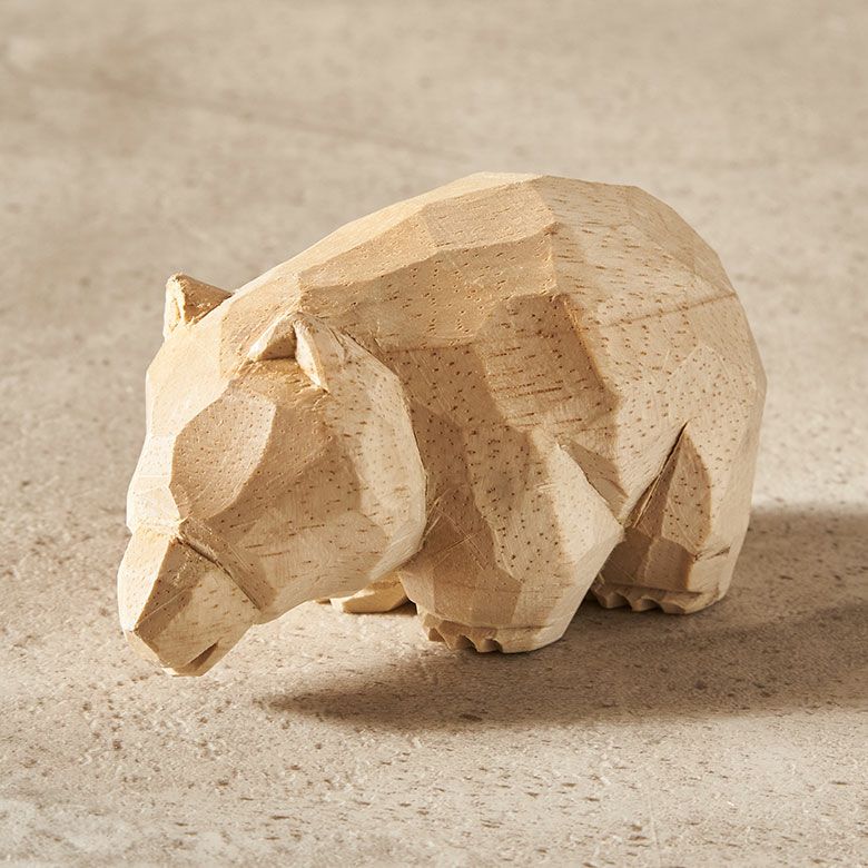 くま 熊 木彫 オブジェ 置物 インテリア 工芸品 美術品 A3071