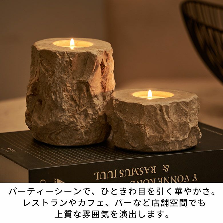 大理石が使われた華やかな5灯のキャンドルスタンド/燭台