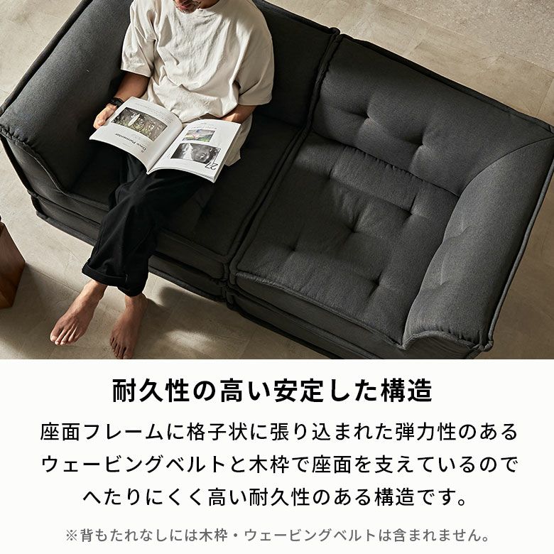 グランエット（Gran ette） 2人掛けソファ(4ピースセット) [stc-ge-2p