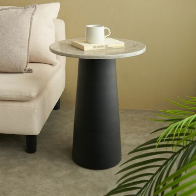 天然石を超える新素材天板と 天然ラバーウッドのサイドテーブル[c-84313]