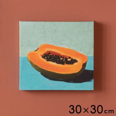 澄んだブルーに熟れたパパイヤが映えるアートパネル[Tropic][67218
